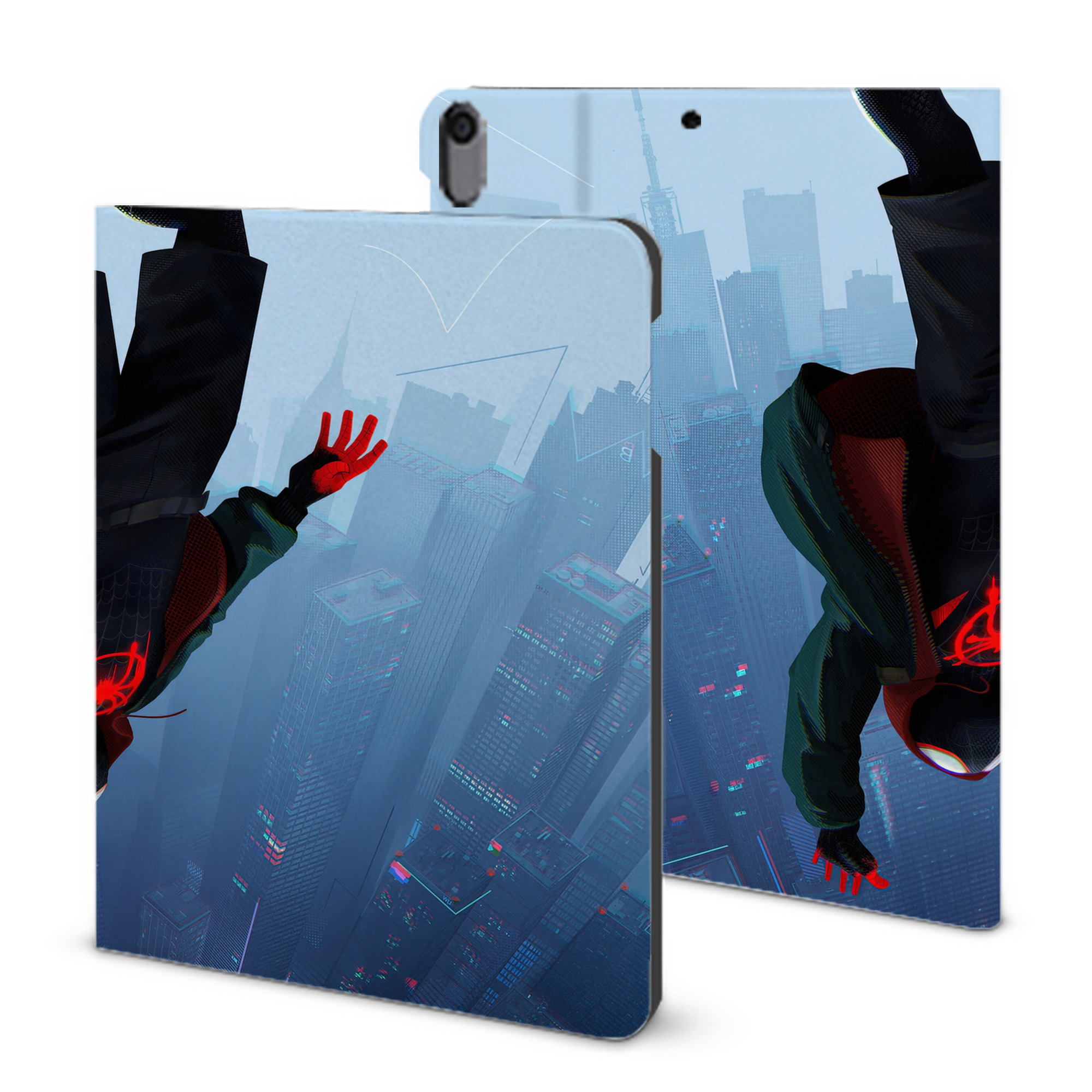（画像用） Spider Man スパイダーマン IPad ケース ブック型 PUレザー TPU 耐衝撃 軽量 薄型 ペン収納なし 全面保護 IPad 各モデル対応